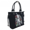 Grand sac  main  cage thoracique rose et serpent 