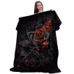 Grande couverture en molleton à rose noire incandescente (150x200cm)