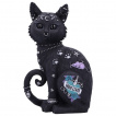 Grande figurine chat goth-rock  piercing au nez (22cm)