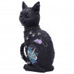 Grande figurine chat goth-rock  piercing au nez (22cm)