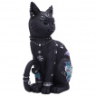 Grande figurine chat goth-rock  piercing au nez (22cm)