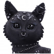 Grande figurine chat goth-rock à piercing au nez (22cm)