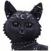 Grande figurine chat goth-rock  piercing au nez (22cm)