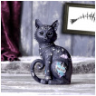 Grande figurine chat goth-rock  piercing au nez (22cm)