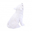 Grande figurine de louveteau blanc hurlant (22,5cm)