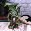 Grande figurine Dragon vert à nid sur un arbre - Anne Stokes (25.5cm)