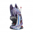 Grande figurine femme Mage et son dragon violet - Anne Stokes (24cm)