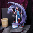 Grande figurine femme Mage et son dragon violet - Anne Stokes (24cm)