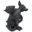 Grande figurine gargouille noire 