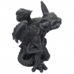 Grande figurine gargouille noire 