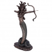 Grande figurine Médusa furieuse avec un arc (36cm)