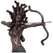 Grande figurine Médusa furieuse avec un arc (36cm)