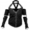 Haut femme style rock destroy  sangles, rivets et lacets
