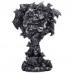 Horloge gothique couverte de chauves-souris