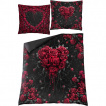 Grande Housse de couverture Coeur de roses en sang double face (200x200cm) + 2 taies d'oreiller UK et EU