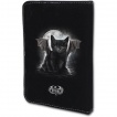 Housse porte-folio pour liseuse Kindle avec chat noir  ailes et dents de vampire