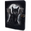 Housse porte-folio pour tablette iPad Air avec chat noir à ailes et dents de vampire