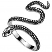 Bague mixte en forme de serpent en acier