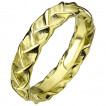 Bague dor�e style celtique aspect tress� en acier