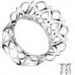 Piercing écarteur tunnel à motif floral entrelacé (en laiton plaqué rhodium)