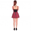Jupe à bretelles punk-rock Banned à motif tartan rouge