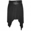 Jupe courte gothique noire style déchiré