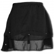 Jupe noire voilée et rivetée
