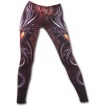 Legging femme gothique avec dragons gris sur lave craquelée