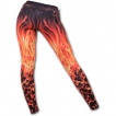 Legging femme gothique avec motif brasier de flammes