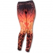 Legging femme gothique avec motif brasier de flammes