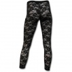 Legging femme gothique noir lgant  dentelle de fleurs