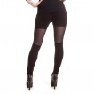 Legging goth-rock noir ajouré à sangles - Heartless