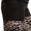 Leggings gothique noir dentelles et noeud papillon - Vixxin