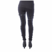 Leggings gothique-rock noir à ceintures GRIM - Poizen Industries