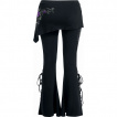 Leggings patte d'eph  ceinture mini jupe  motif rose violette