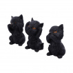 Lot de 3 figurines chatons de la sagesse (8,8cm)