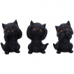 Lot de 3 figurines chatons de la sagesse (8,8cm)