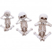 Lot de 3 figurines squelettes de la sagesse (13 cm)