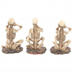 Lot de 3 Figurines petits squelettes de la sagesse (8,5cm)