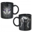 Lot de 2 mugs gothiques noirs avec chat