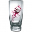 Lot de 2 verres transparents avec roses ensanglantées