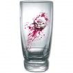 Lot de 2 verres transparents avec roses ensanglantes