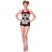 Maillot de bain femme goth-rock Banned  crane de sucre