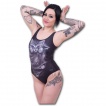 Maillot de bain femme gothique avec chat gris  griffes sorties et dchirures