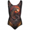 Maillot de bain femme gothique avec dragon flamboyant