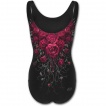 Maillot de bain femme gothique avec roses ensanglantes