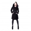 Manteau  capuche goth-rock femme noir DECAY - Vixxin