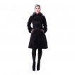 Manteau goth-rock femme noir FROZEN - Poizen Industries