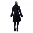 Manteau goth-rock femme noir FROZEN - Poizen Industries