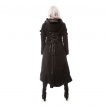 Manteau gothique femme noir MIDNIGHT - Poizen Industries